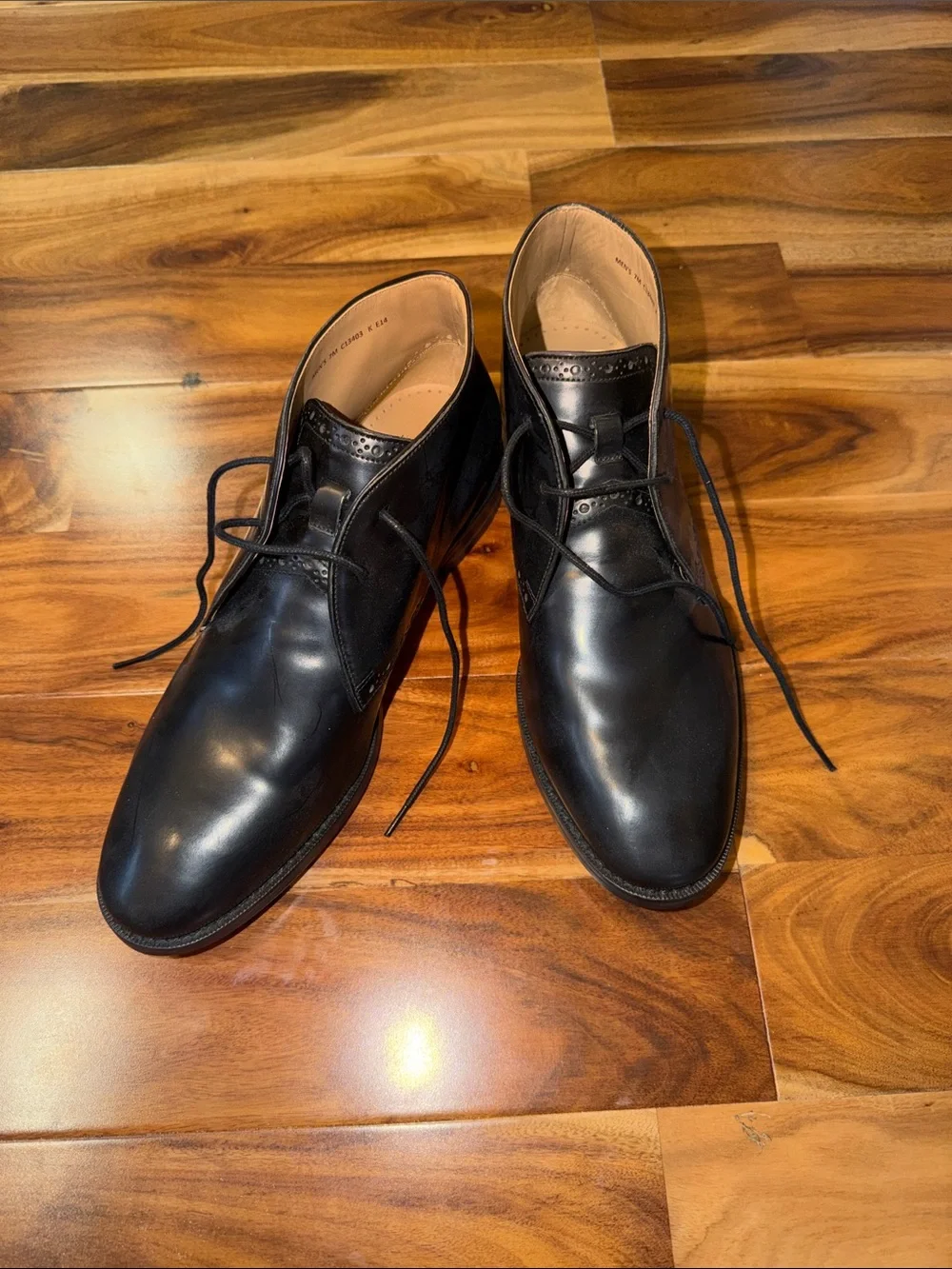 Cole Haan Men's Black Leather Dress Chukka Boots